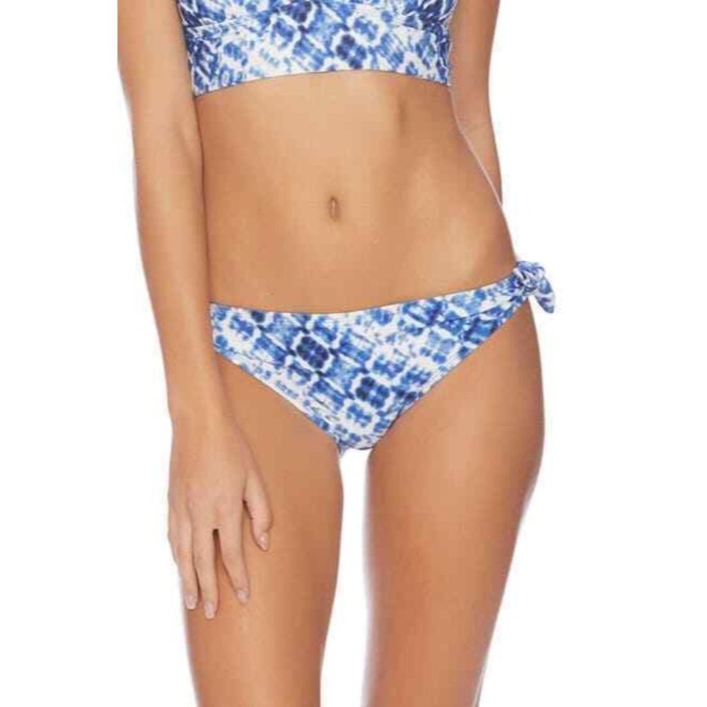 Splendid NWOT XS Blue Hidden Shores Tie Side Retro Bikini Bottoms